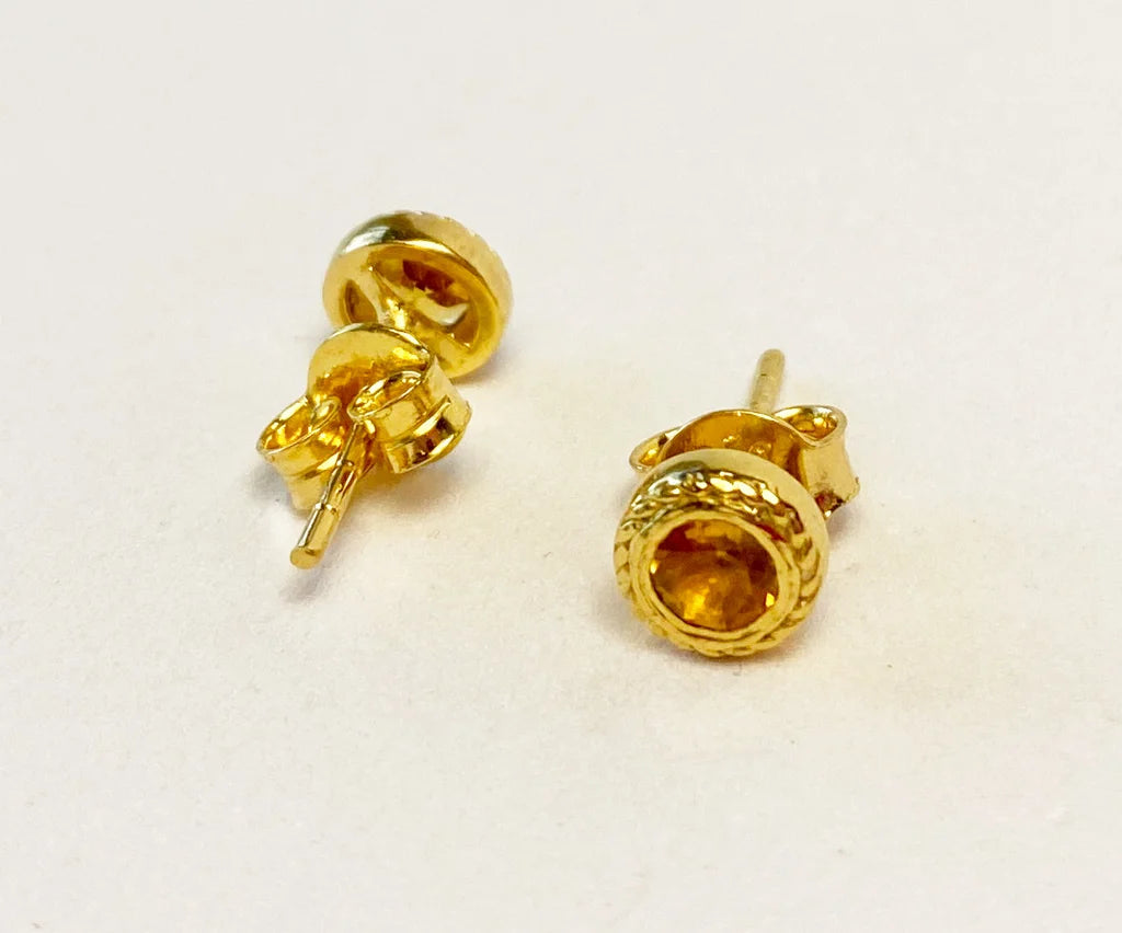 Gold Citrine Earrings